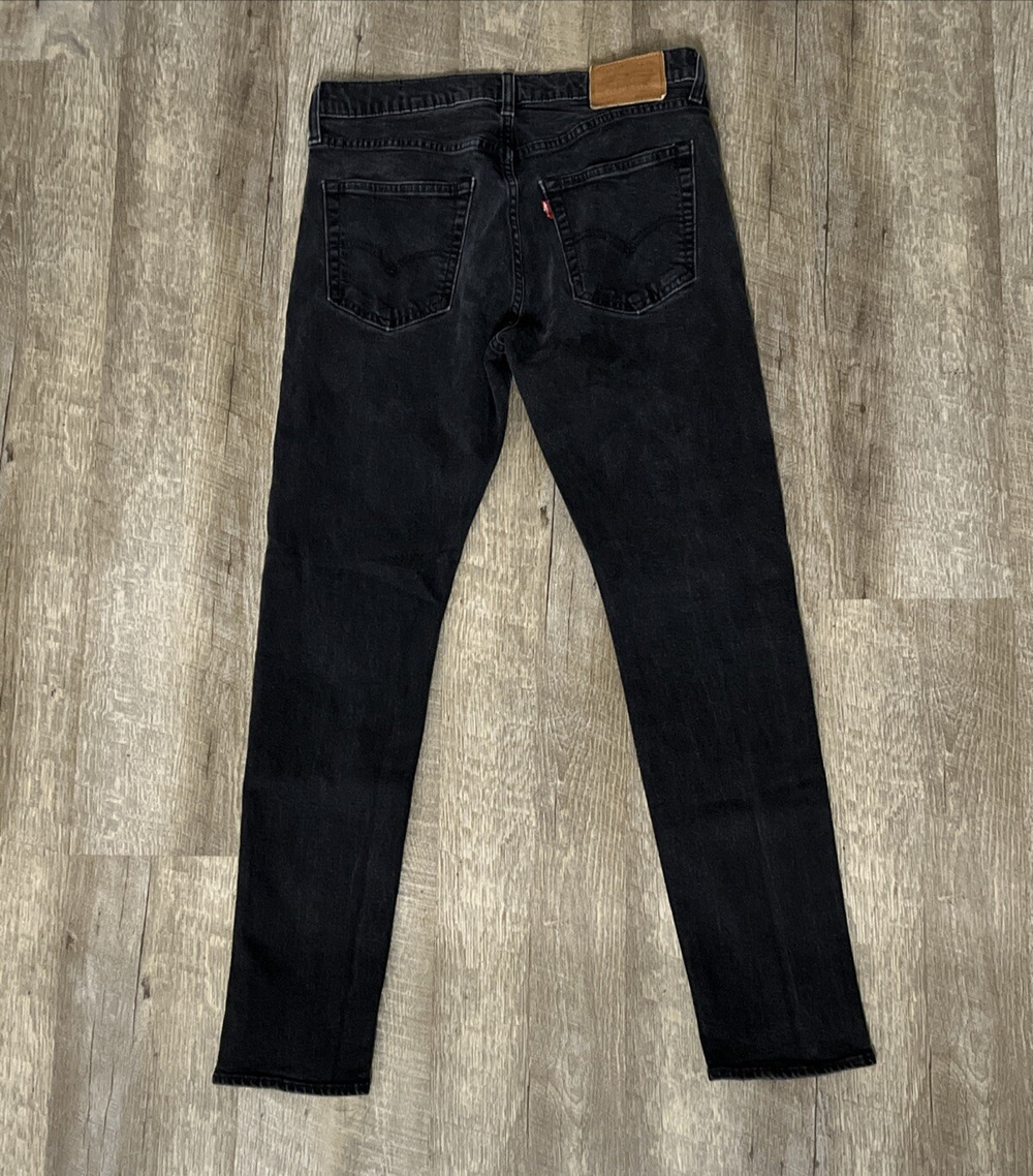 Levi's 512 Women's 33X32 Black Leather Patch Big E Retro Style